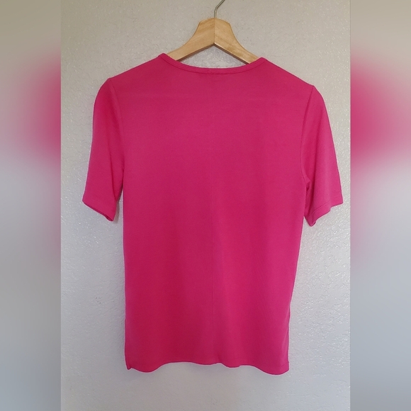 💚5/$25 Banana Republic Pink Women's Knit Tee Top Size XS - Picture 5 of 7